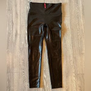 SPANX croc pattern compression leggings